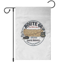 Route Highway 66 Map Chicago to Santa Monica Garden Flag Vintage America Road Trip Americana