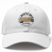 Route Highway 66 Map Chicago to Santa Monica Baseball Cap Vintage America Road Trip Americana