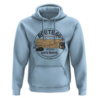 Route Highway 66 Map Chicago to Santa Monica Hoodie Vintage America Road Trip Americana