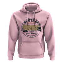 Route Highway 66 Map Chicago to Santa Monica Hoodie Vintage America Road Trip Americana