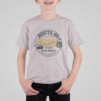 Route Highway 66 Map Chicago to Santa Monica T Shirt For Kid Vintage America Road Trip Americana