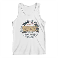 Route Highway 66 Map Chicago to Santa Monica Tank Top Vintage America Road Trip Americana