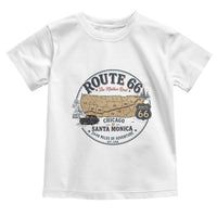 Route Highway 66 Map Chicago to Santa Monica Toddler T Shirt Vintage America Road Trip Americana