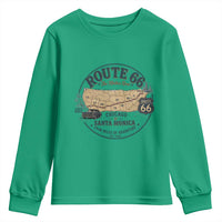 Route Highway 66 Map Chicago to Santa Monica Youth Sweatshirt Vintage America Road Trip Americana