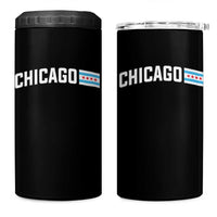 Sweet Chicago Flag Red Six Pointed Stars 4 in 1 Can Cooler Tumbler