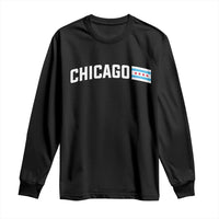 Sweet Chicago Flag Red Six Pointed Stars Long Sleeve Shirt