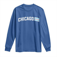 Sweet Chicago Flag Red Six Pointed Stars Long Sleeve Shirt