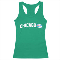 Sweet Chicago Flag Red Six Pointed Stars Racerback Tank Top