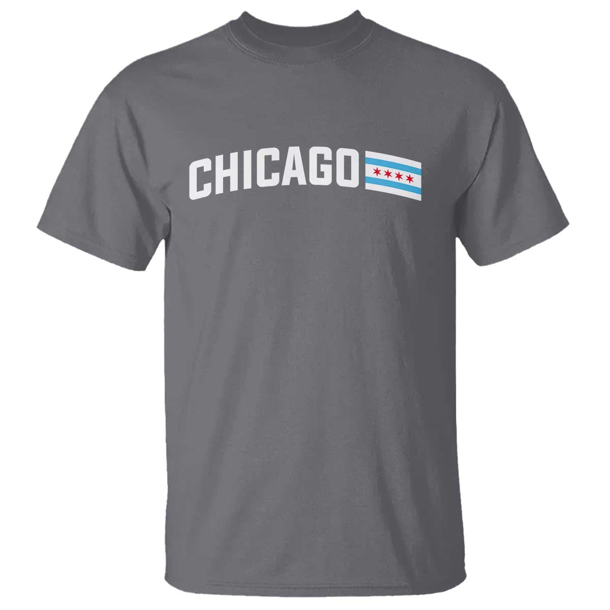 Sweet Chicago Flag Red Six Pointed Stars T Shirt