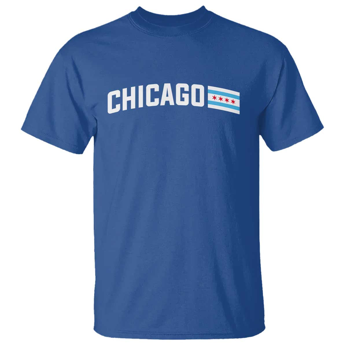 Sweet Chicago Flag Red Six Pointed Stars T Shirt