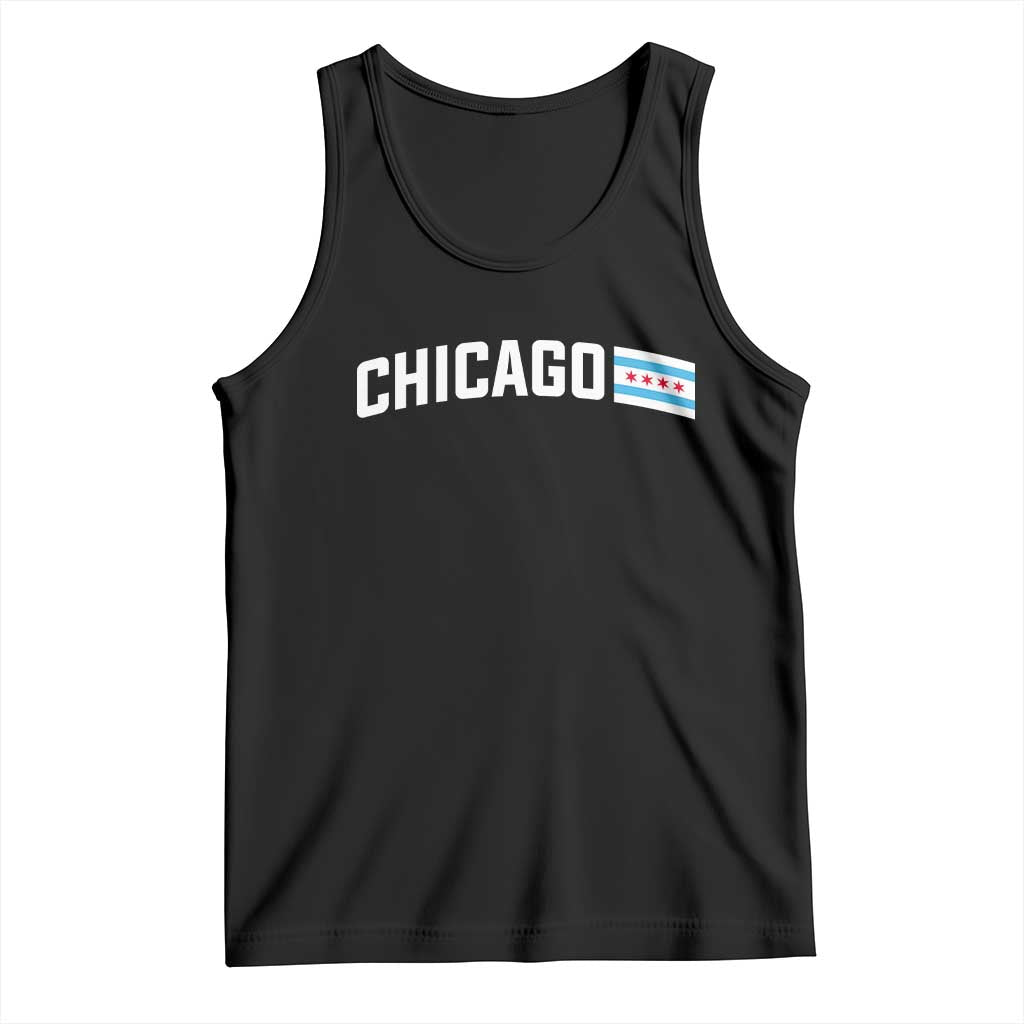 Sweet Chicago Flag Red Six Pointed Stars Tank Top