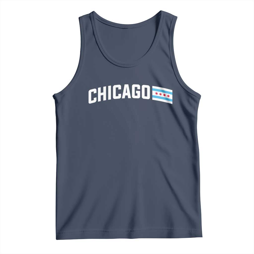 Sweet Chicago Flag Red Six Pointed Stars Tank Top