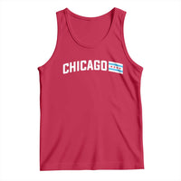 Sweet Chicago Flag Red Six Pointed Stars Tank Top
