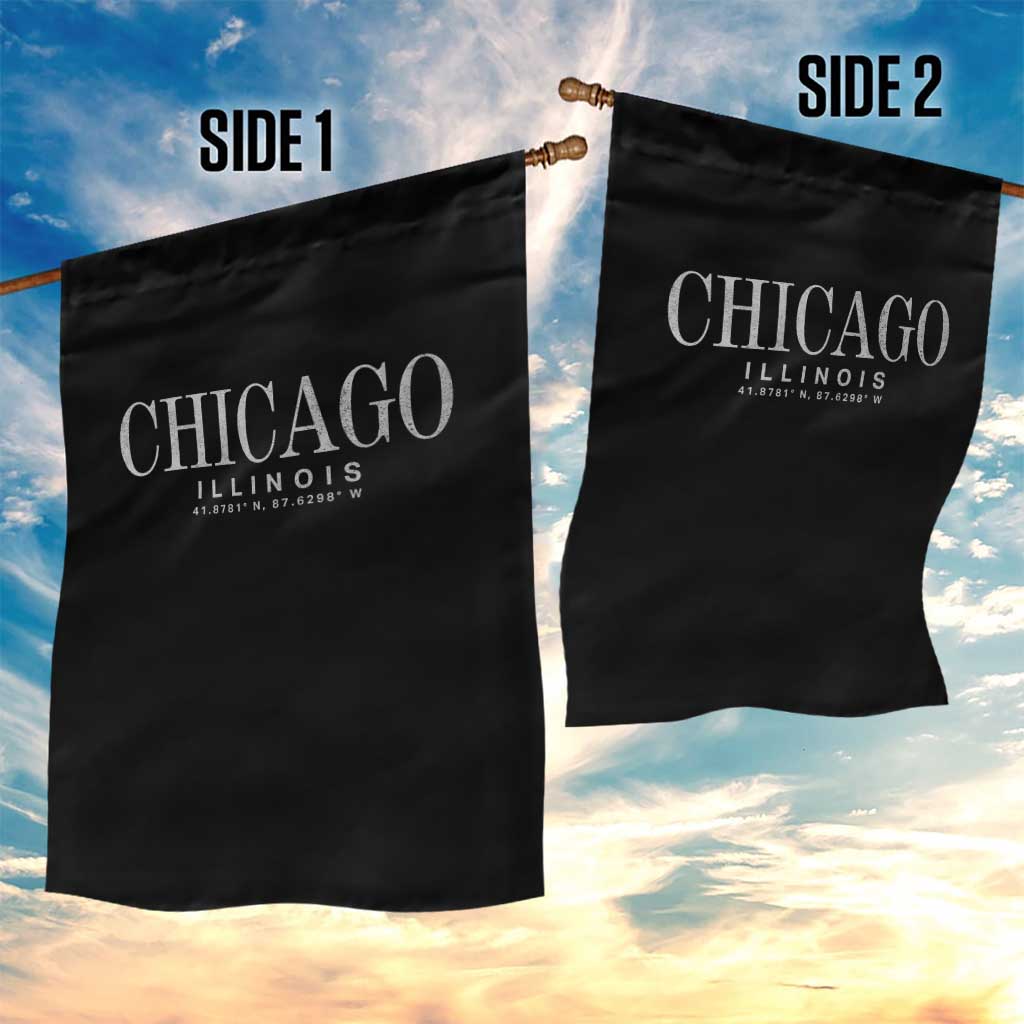 Chicago Illinois IL Est 1837 Vintage Travel Souvenir Garden Flag