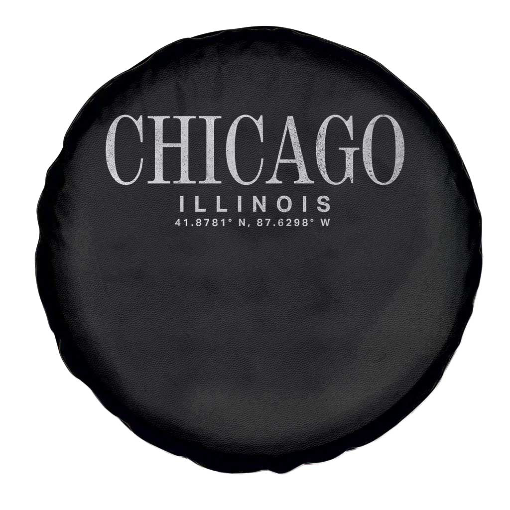 Chicago Illinois IL Est 1837 Vintage Travel Souvenir Spare Tire Cover