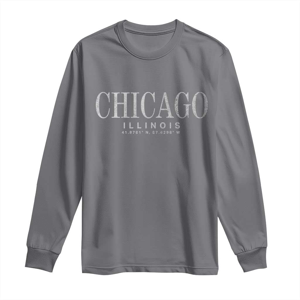 Chicago Illinois IL Est 1837 Vintage Travel Souvenir Long Sleeve Shirt