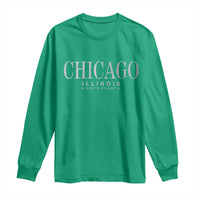 Chicago Illinois IL Est 1837 Vintage Travel Souvenir Long Sleeve Shirt