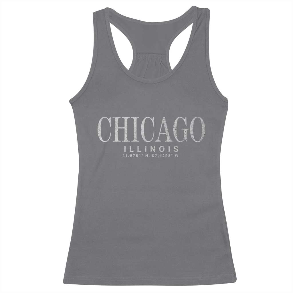 Chicago Illinois IL Est 1837 Vintage Travel Souvenir Racerback Tank Top