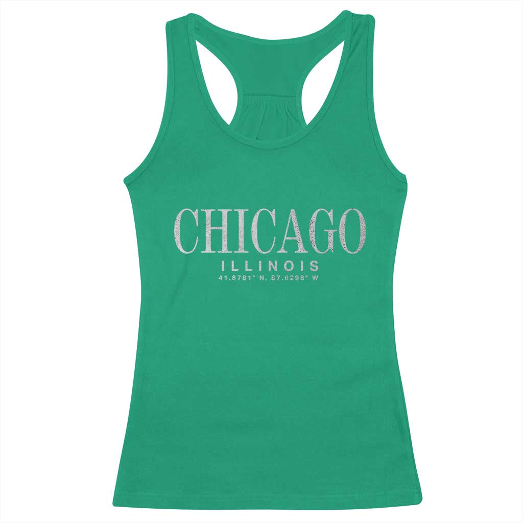 Chicago Illinois IL Est 1837 Vintage Travel Souvenir Racerback Tank Top