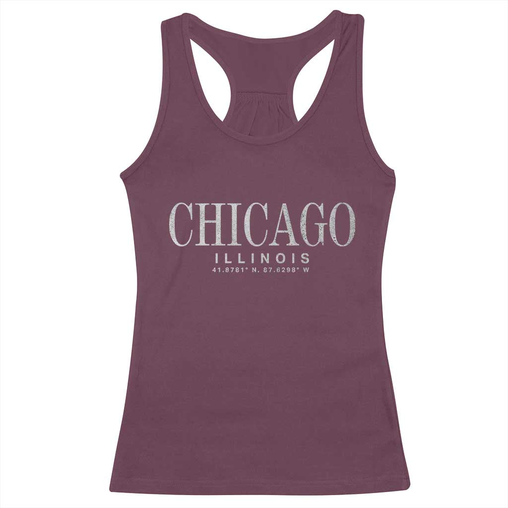 Chicago Illinois IL Est 1837 Vintage Travel Souvenir Racerback Tank Top