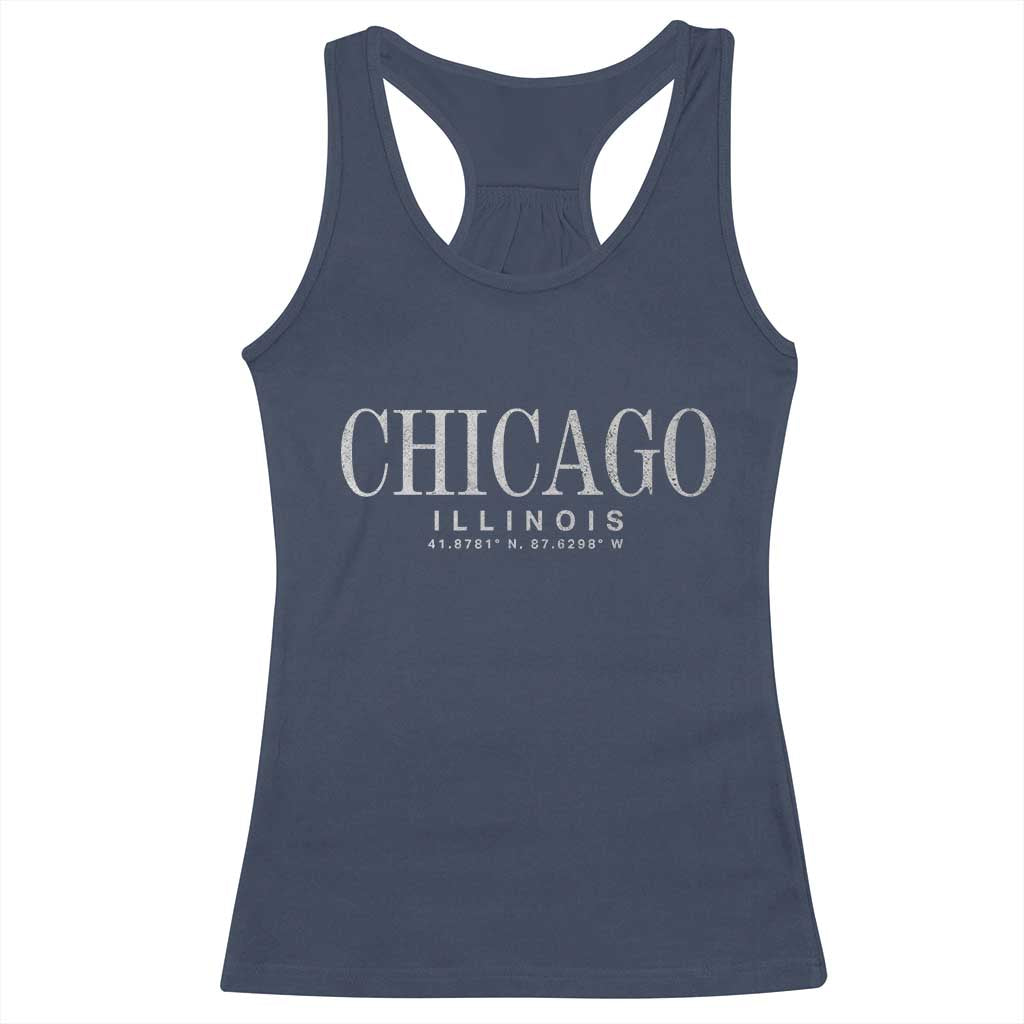 Chicago Illinois IL Est 1837 Vintage Travel Souvenir Racerback Tank Top