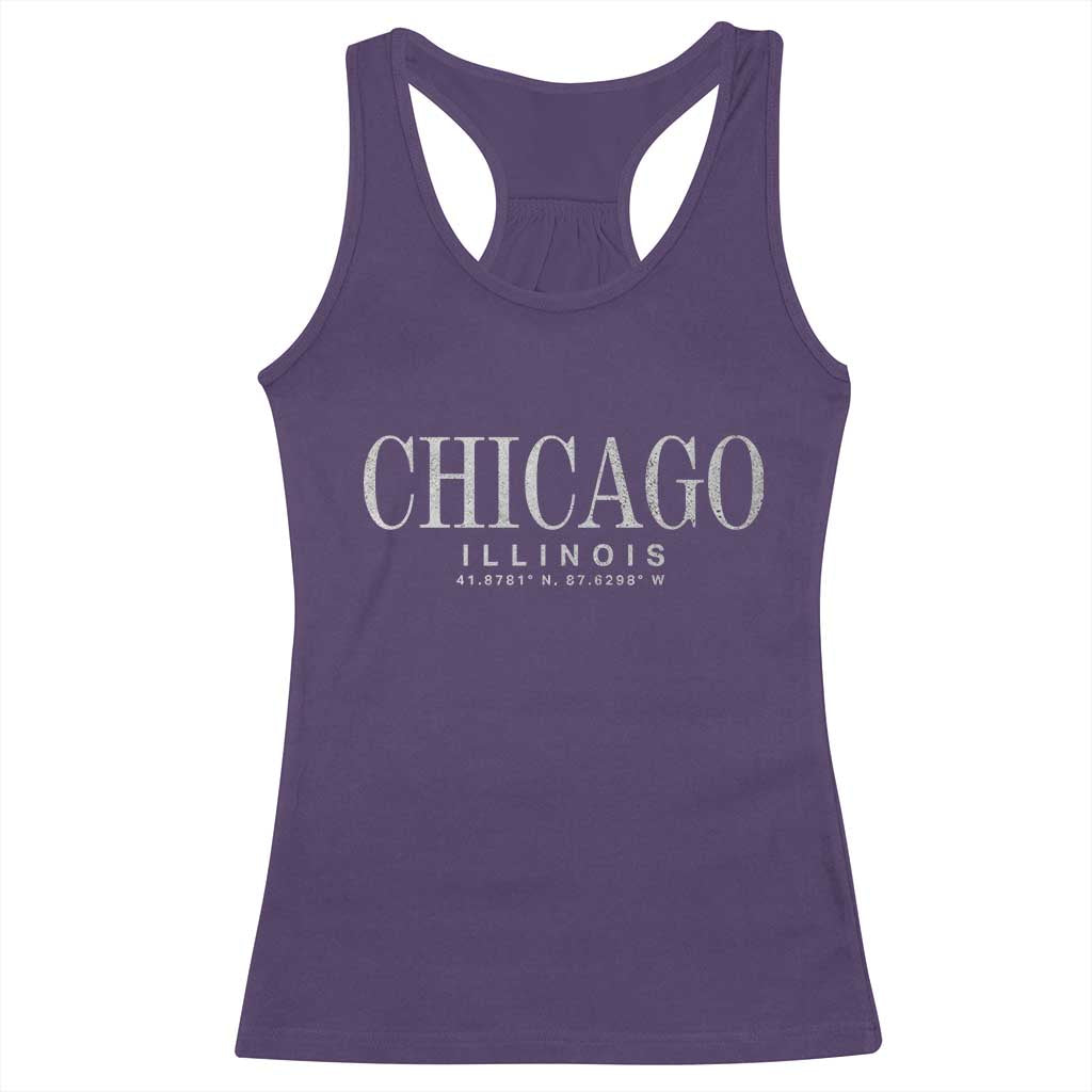 Chicago Illinois IL Est 1837 Vintage Travel Souvenir Racerback Tank Top