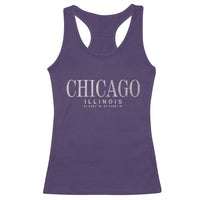 Chicago Illinois IL Est 1837 Vintage Travel Souvenir Racerback Tank Top