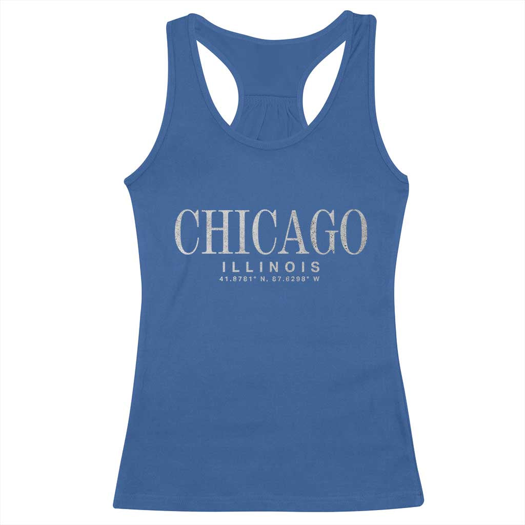 Chicago Illinois IL Est 1837 Vintage Travel Souvenir Racerback Tank Top