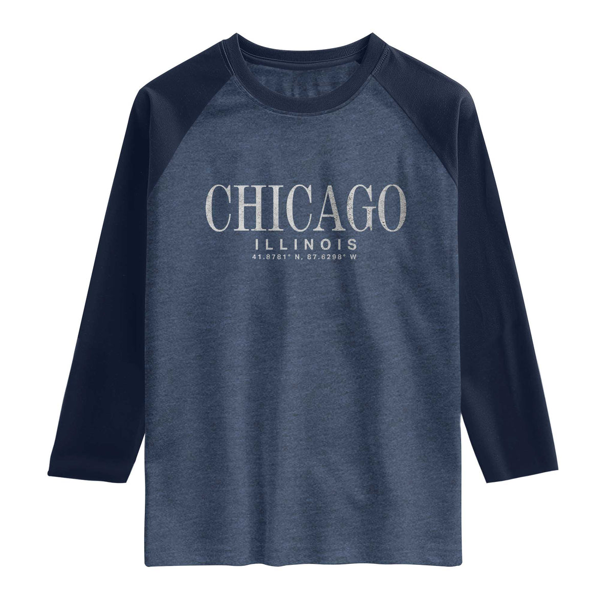 Chicago Illinois IL Est 1837 Vintage Travel Souvenir Raglan Shirt