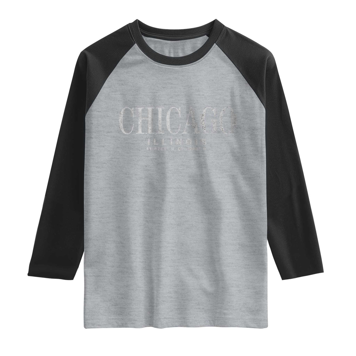 Chicago Illinois IL Est 1837 Vintage Travel Souvenir Raglan Shirt