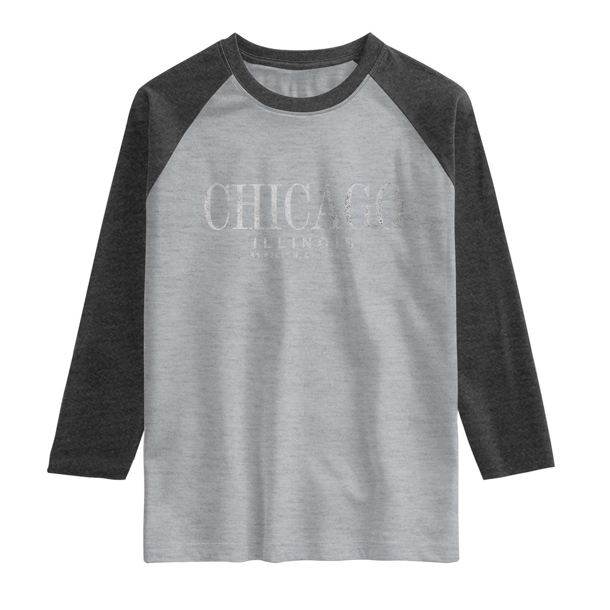 Chicago Illinois IL Est 1837 Vintage Travel Souvenir Raglan Shirt