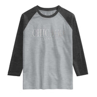 Chicago Illinois IL Est 1837 Vintage Travel Souvenir Raglan Shirt