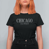 Chicago Illinois IL Est 1837 Vintage Travel Souvenir T Shirt For Women