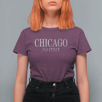 Chicago Illinois IL Est 1837 Vintage Travel Souvenir T Shirt For Women