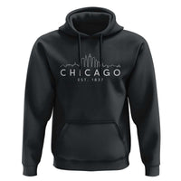 Chicago Downtown Skyline Minimalist Illinois Souvenir Hoodie