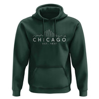 Chicago Downtown Skyline Minimalist Illinois Souvenir Hoodie