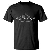 Chicago Downtown Skyline Minimalist Illinois Souvenir T Shirt