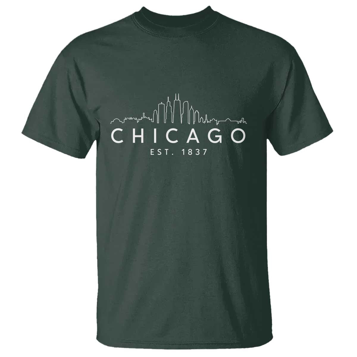 Chicago Downtown Skyline Minimalist Illinois Souvenir T Shirt