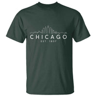 Chicago Downtown Skyline Minimalist Illinois Souvenir T Shirt