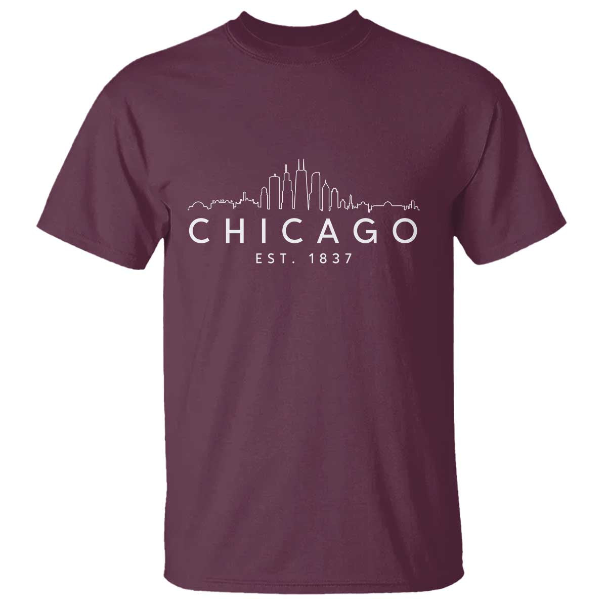 Chicago Downtown Skyline Minimalist Illinois Souvenir T Shirt