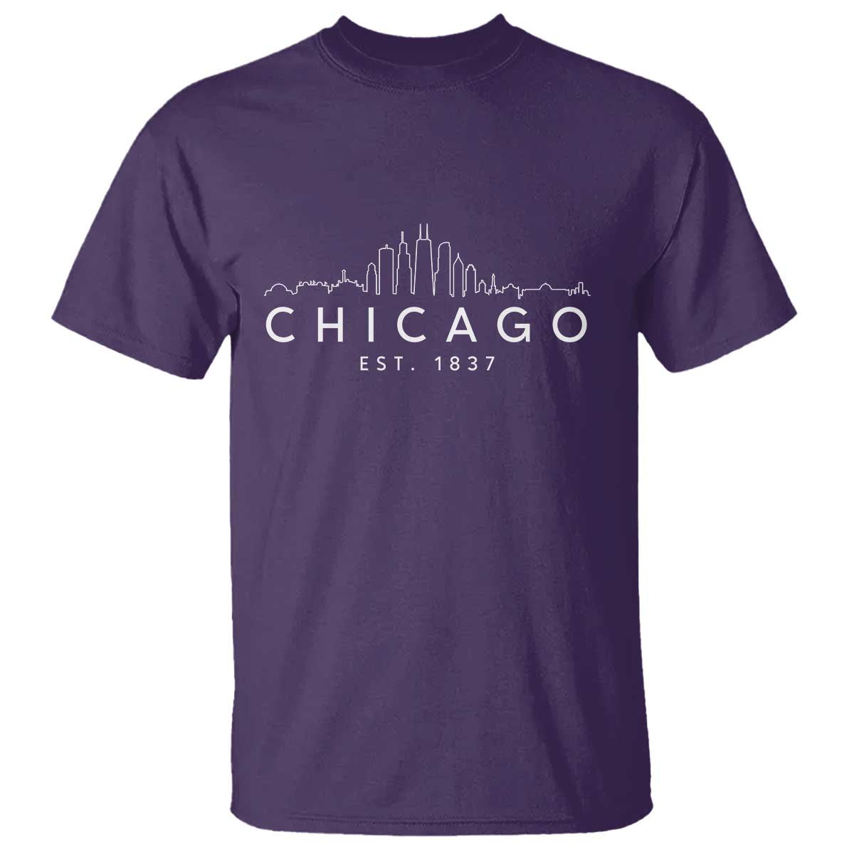 Chicago Downtown Skyline Minimalist Illinois Souvenir T Shirt