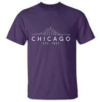 Chicago Downtown Skyline Minimalist Illinois Souvenir T Shirt