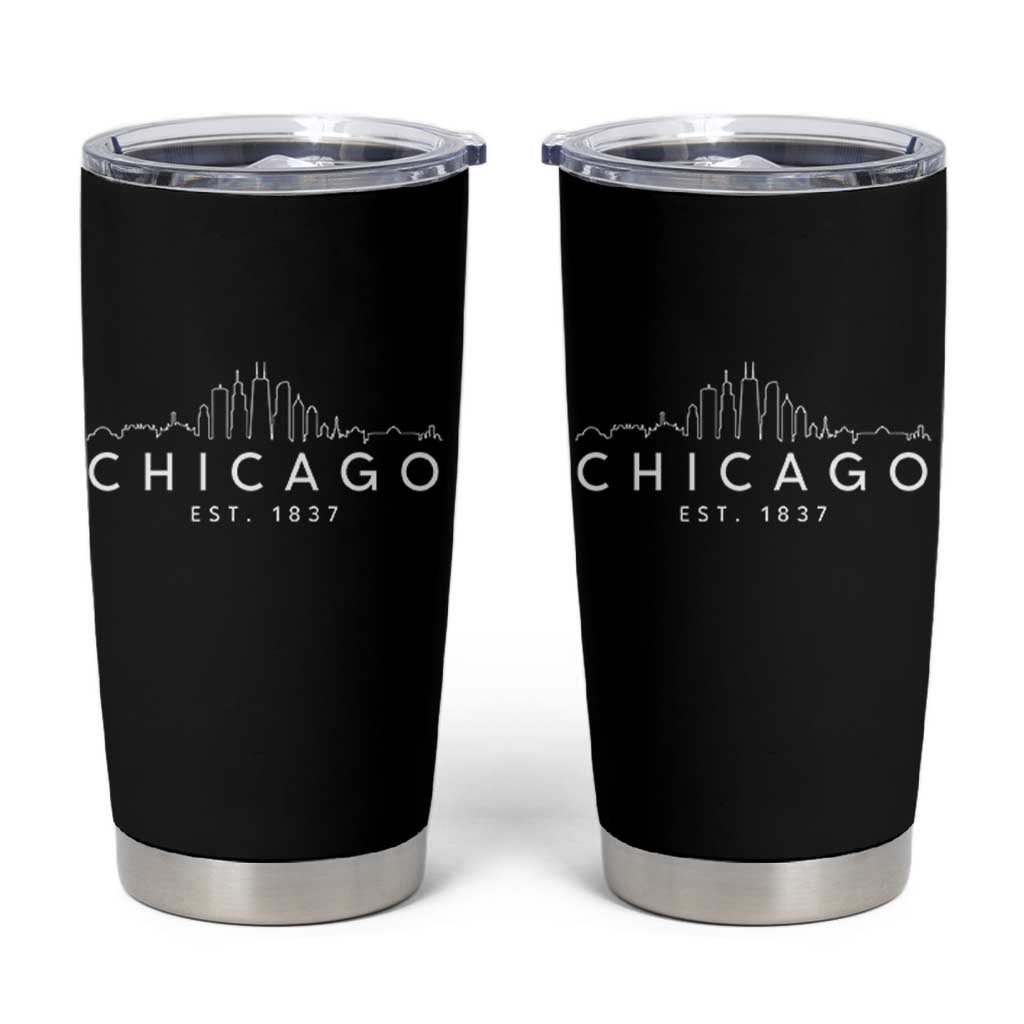 Chicago Downtown Skyline Minimalist Illinois Souvenir Tumbler Cup