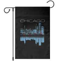 Chicago City Skyline Night Lights Garden Flag