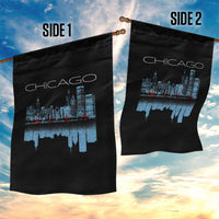 Chicago City Skyline Night Lights Garden Flag