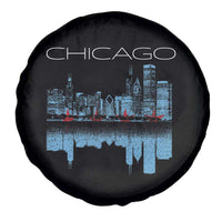 Chicago City Skyline Night Lights Spare Tire Cover