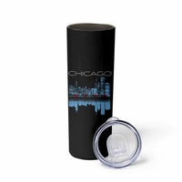Chicago City Skyline Night Lights Skinny Tumbler