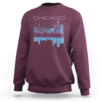 Chicago City Skyline Night Lights Sweatshirt