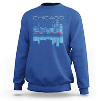 Chicago City Skyline Night Lights Sweatshirt