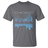 Chicago City Skyline Night Lights T Shirt